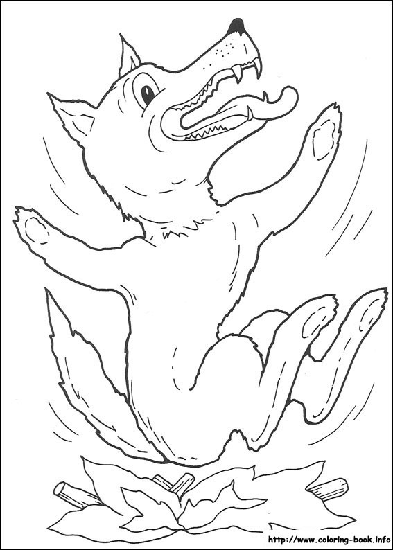 The three little pigs coloring picture